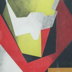 Jacques Villon:: "Komposition":: kubistische Farbaquatinta:: Frankreich:: 1920er Jahre