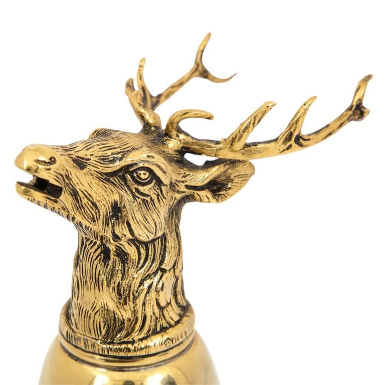 Plated Gucci Stag Cup, Brass Signed