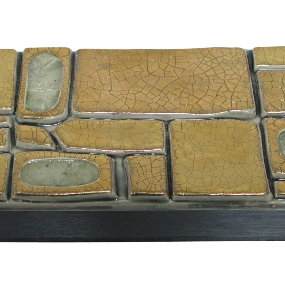 Late 20th Century Gold Ceramic Jeweled Box After Francois Lembo, France, 1970s
