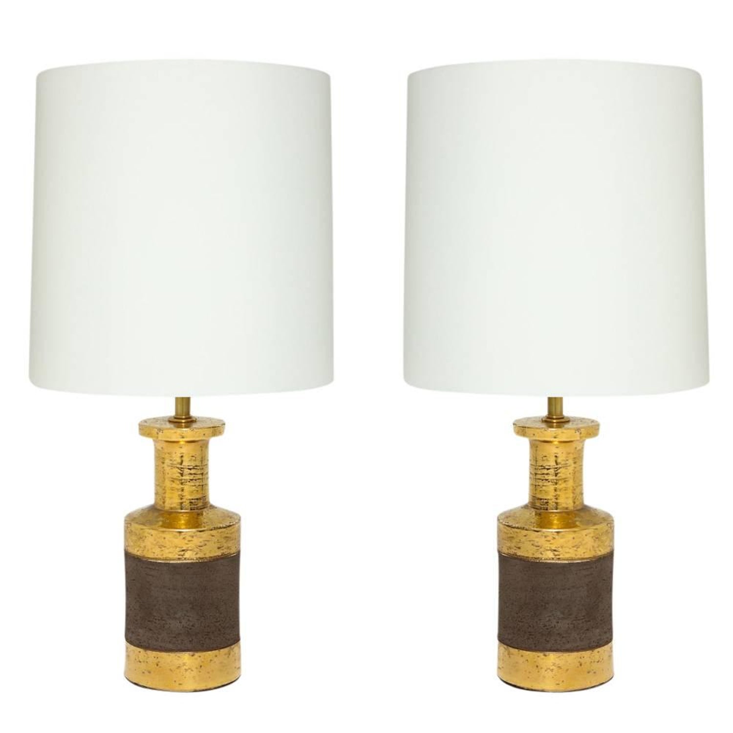 Bitossi Table Lamps 121 For At 1stdibs Bitossi Gold Ceramic Table Lamps Brown Italy 1960s