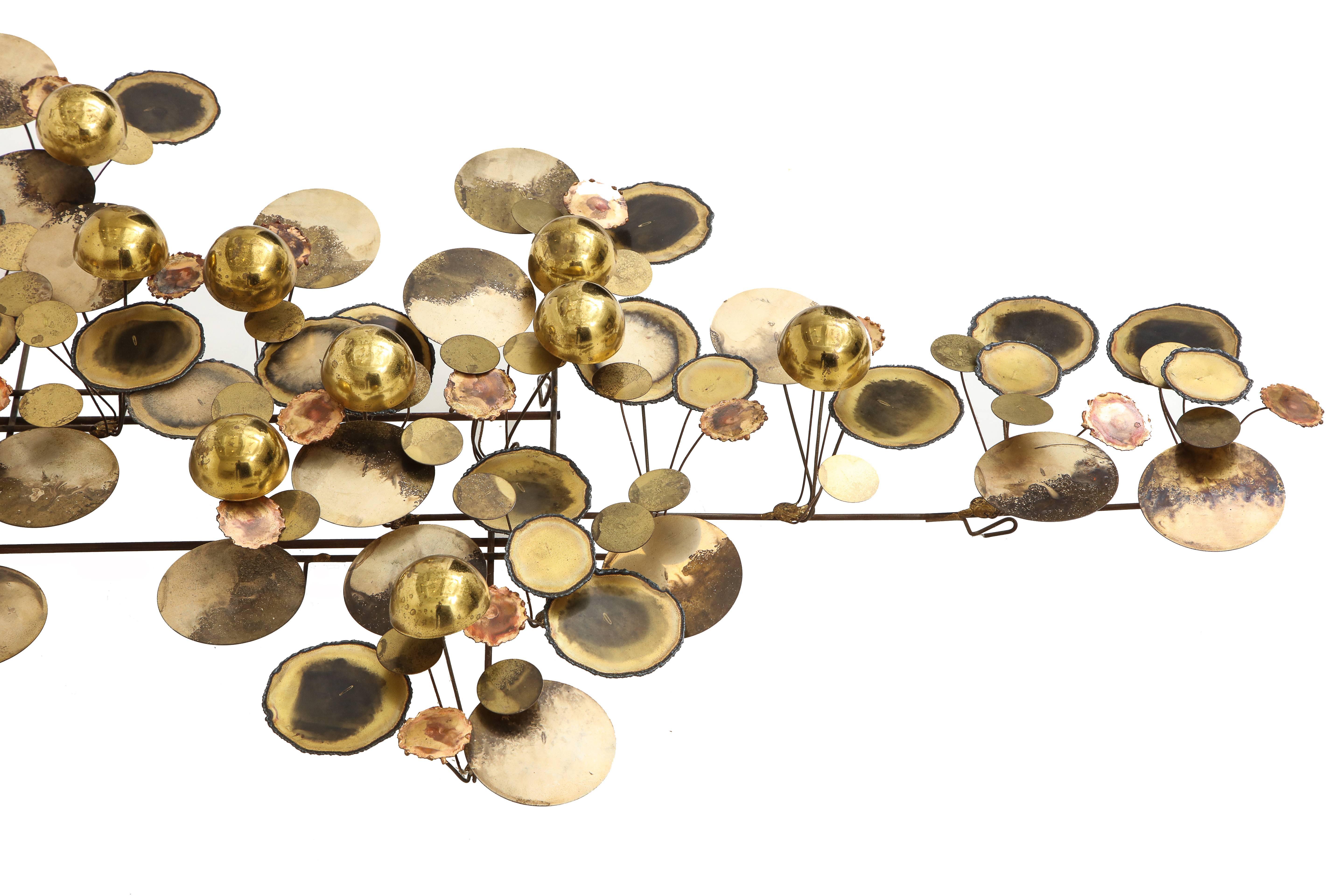 C. Jere Raindrops Sculpture Brass Bronze Signed, USA, 1970s In Excellent Condition In New York, NY