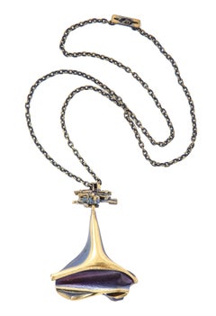 Bjorn Weckstrom Halskette mit Anhänger, Lapponia, schillernde, Bronze, signiert