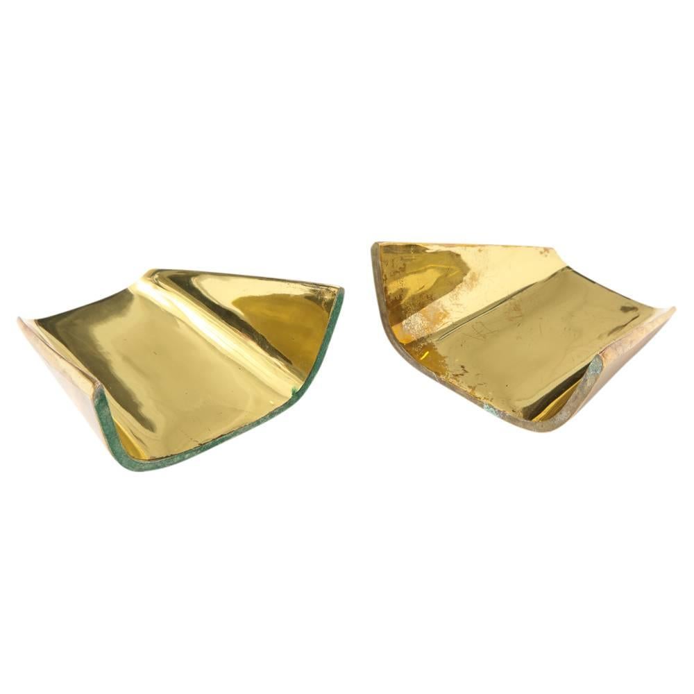Ben Seibel Brass Bookends Jenfred-Ware Shovel, USA, 1950s In Good Condition In New York, NY