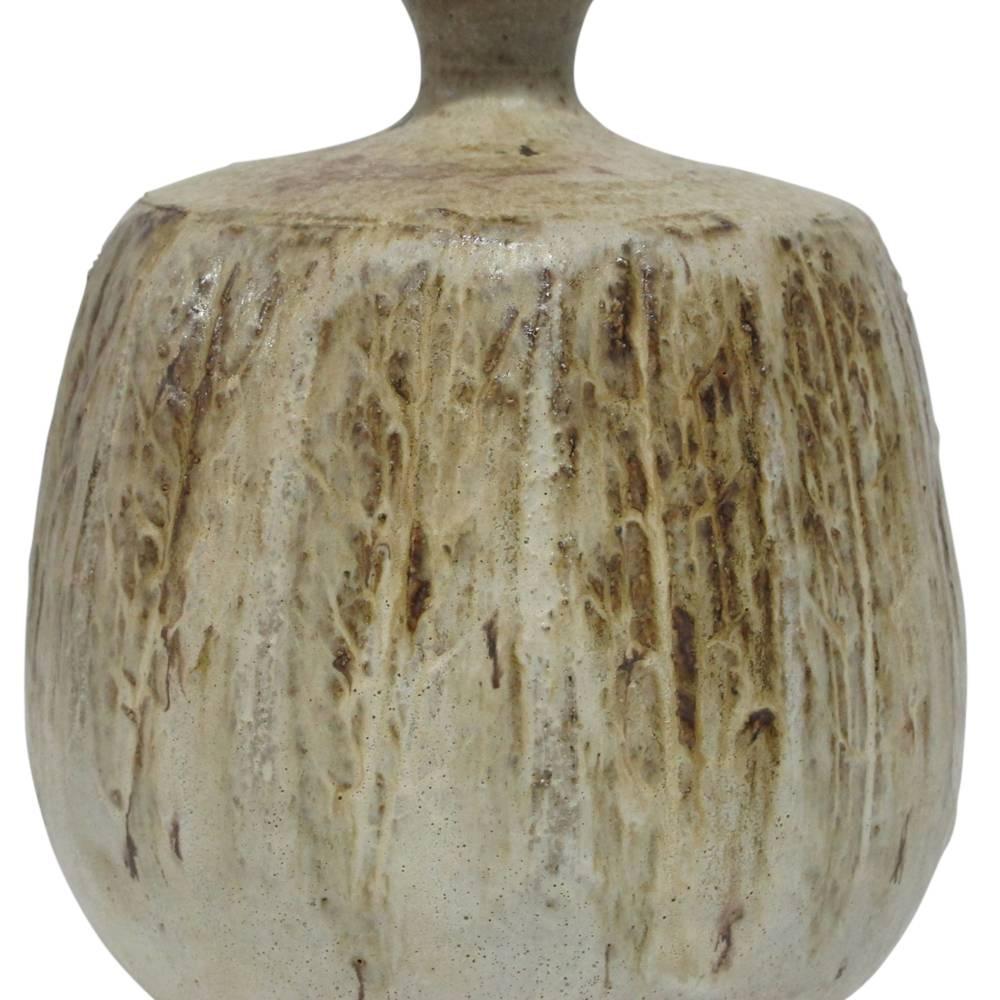 Mid-Century Modern Studio Pottery Vase, Earth Tones, Signed