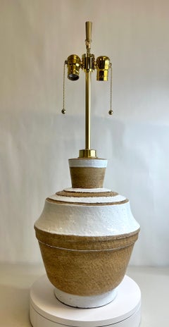 Zaccagnini Raymor Lamp, Ceramic, White, Terracotta, Signed