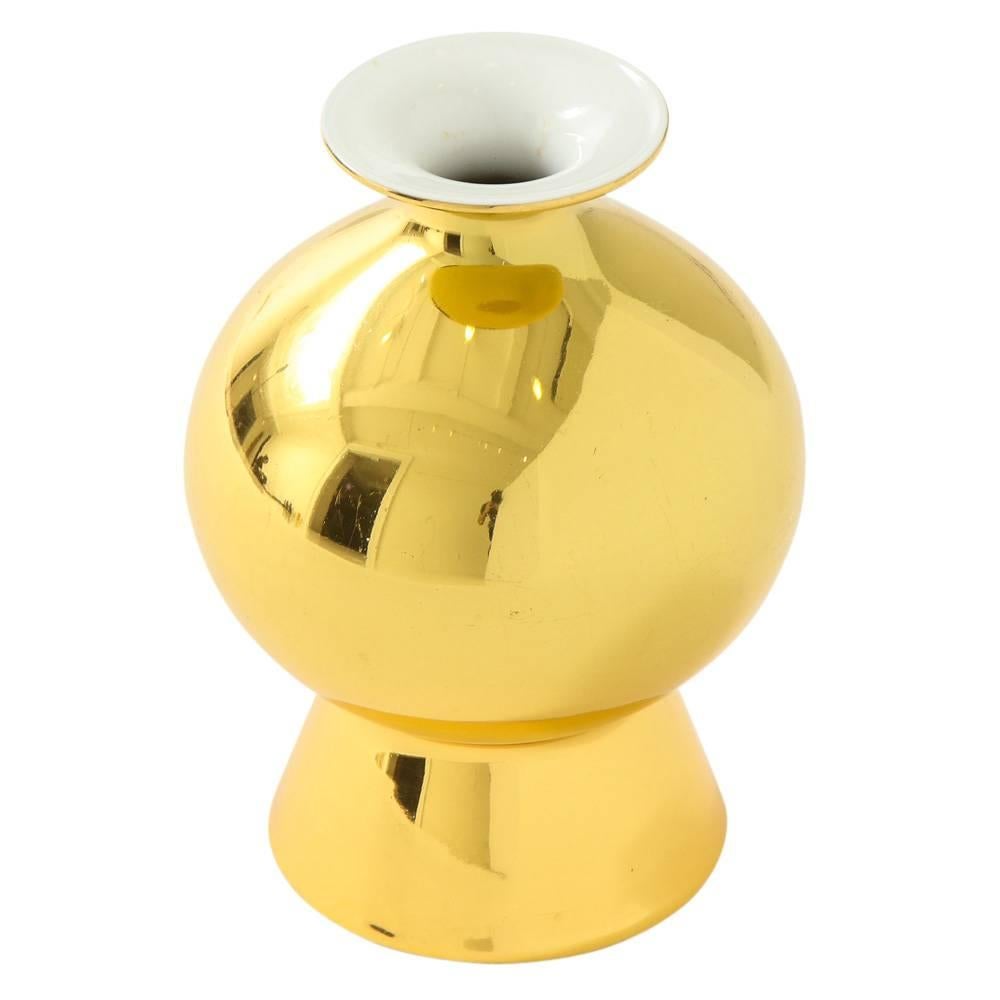 Jarrón Gerold Porzellan, porcelana, oro metálico, firmado Glaseado en venta