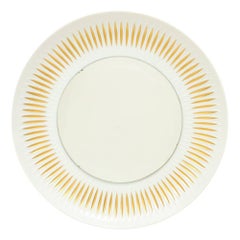 Hutschenreuther Mirror, Porcelain, Sunburst, Gold, White, Signed