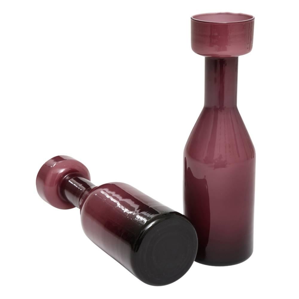 AV Mazzega Vasen, Gehäuseglas, lila Amethyst (Handgefertigt) im Angebot