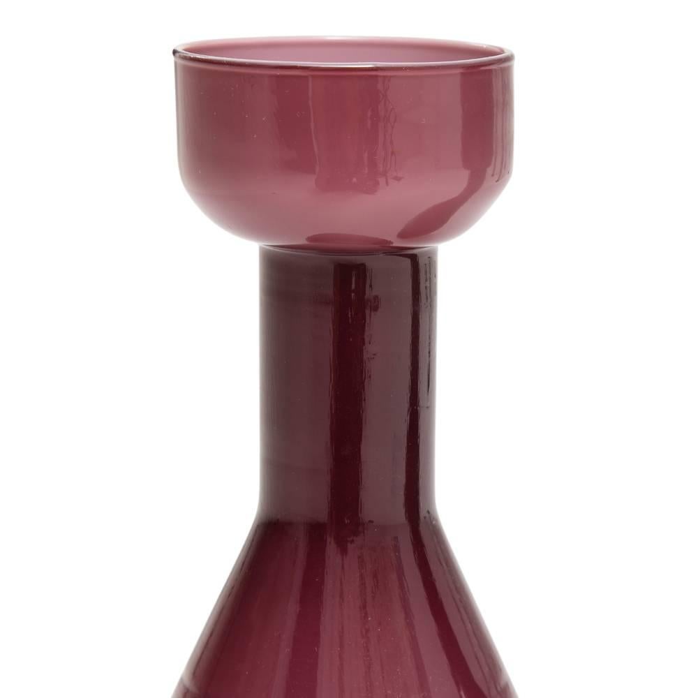 Vases AV Mazzega, verre de boîtier, améthyste violette Bon état - En vente à New York, NY
