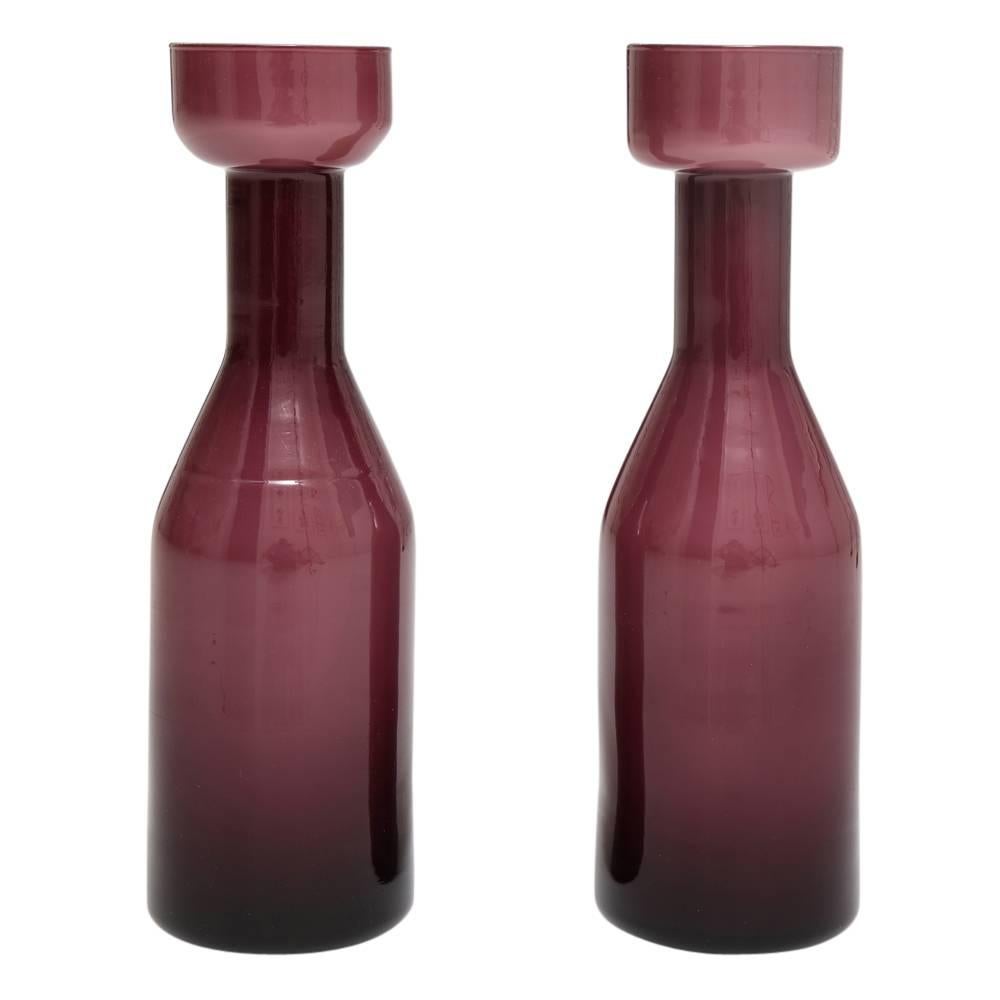 AV Mazzega Vasen, Gehäuseglas, lila Amethyst (Moderne der Mitte des Jahrhunderts) im Angebot