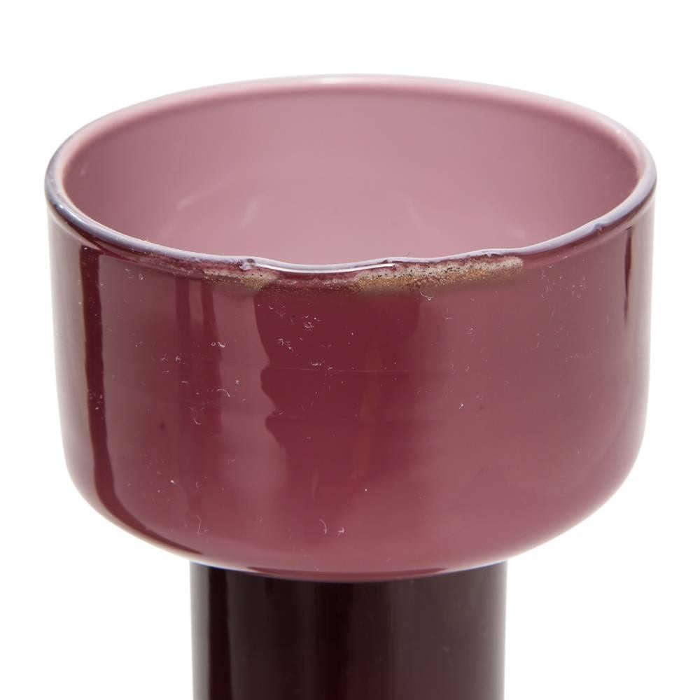 Blown Glass AV Mazzega Vases, Case Glass, Purple Amethyst For Sale