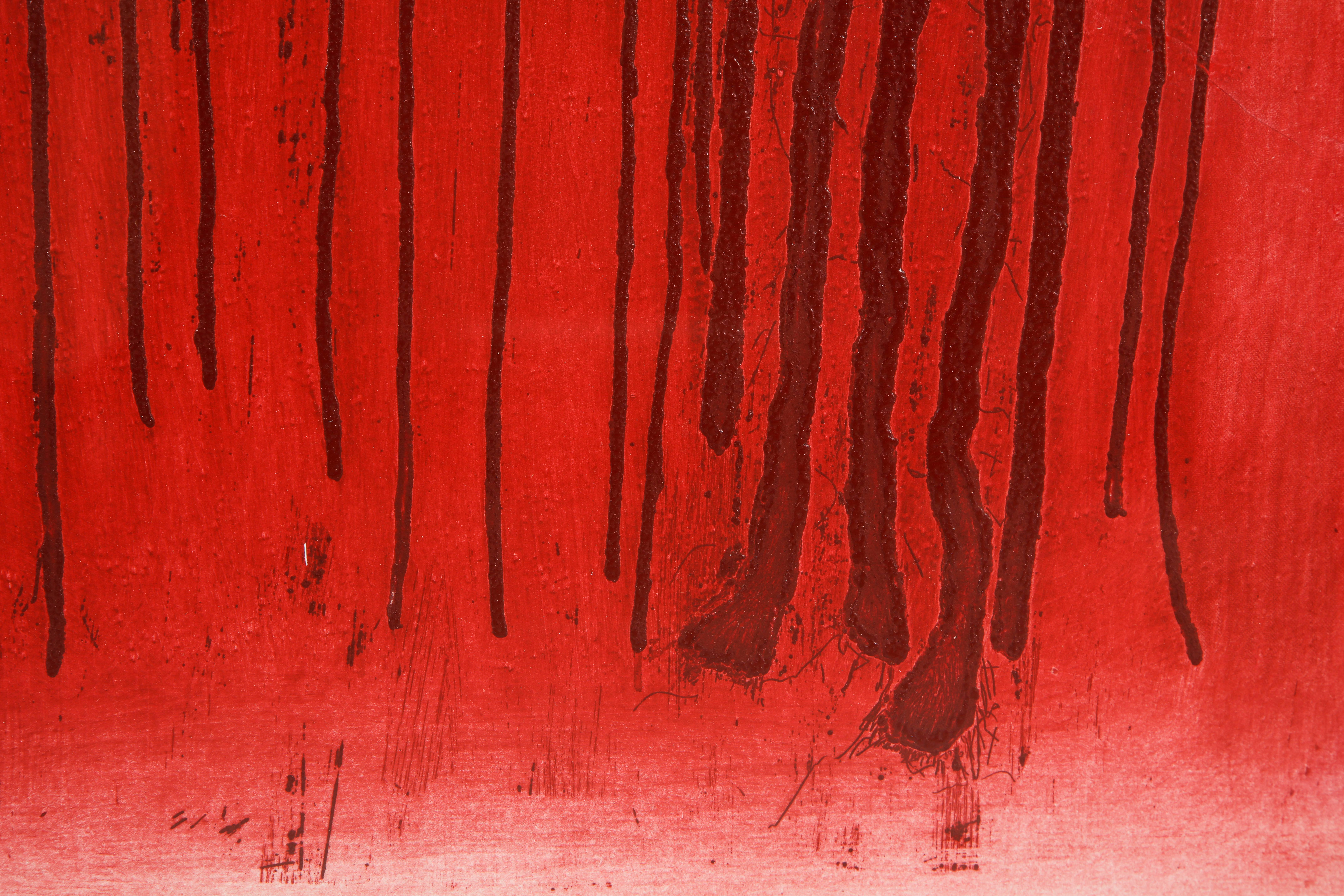 Fin du 20e siècle Lithographie abstraite « Red Echo » d'Adja Yunkers, signée en vente