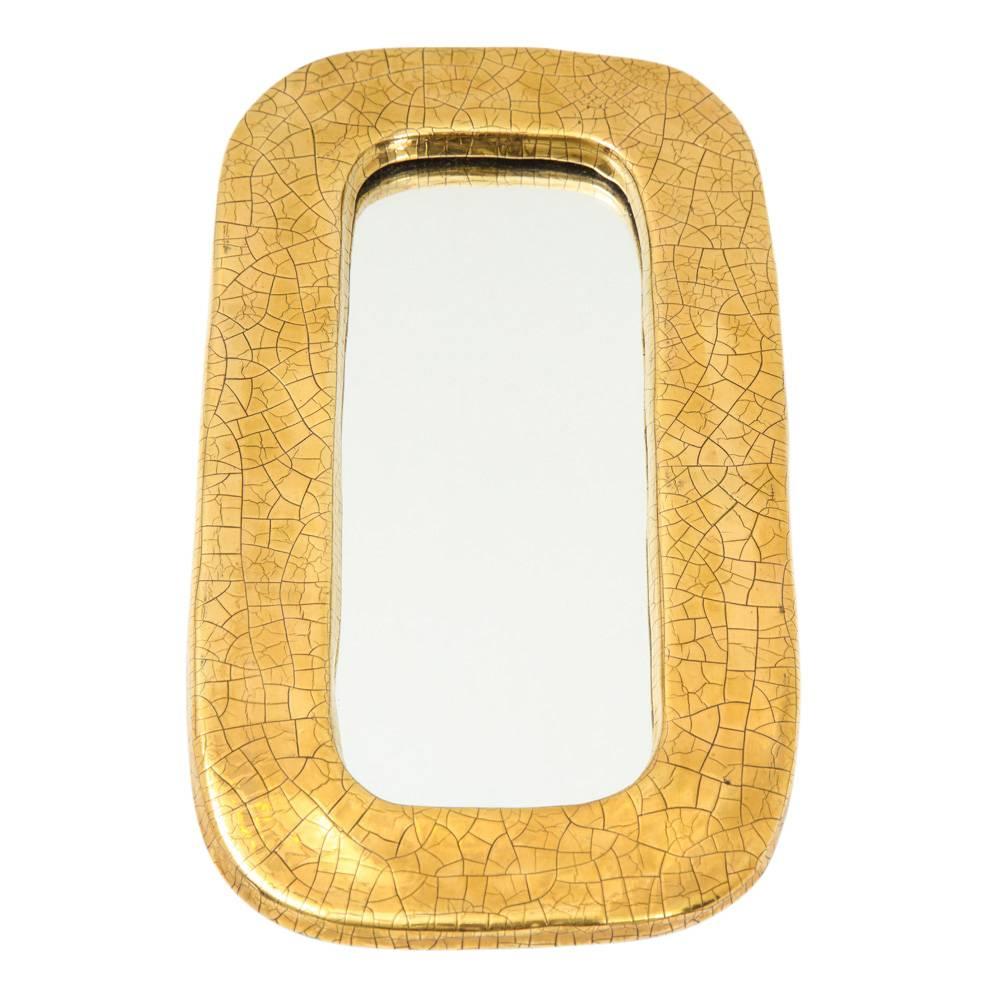 gold crackle mirror