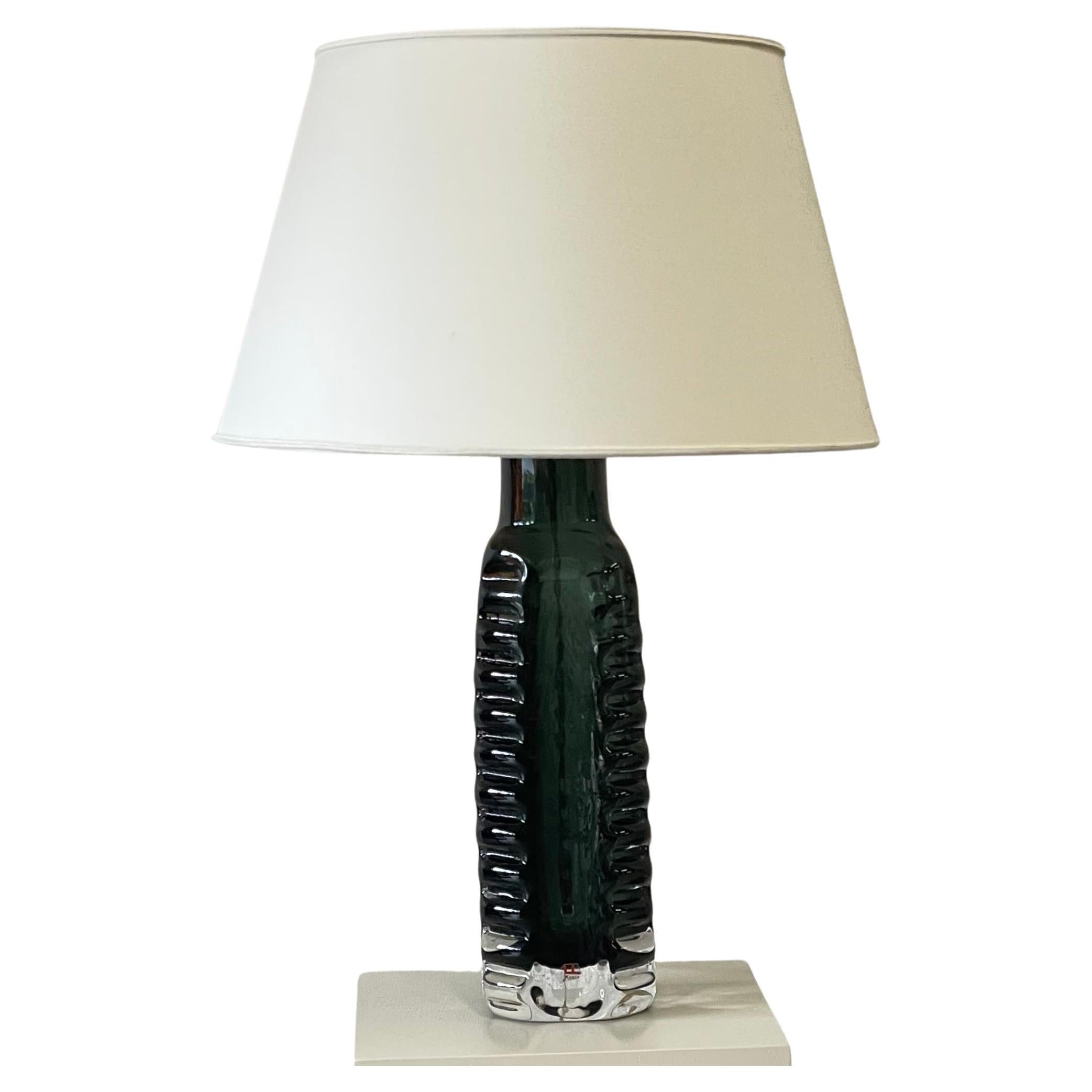 Vintage Kosta Boda-Tischlampe, Rauchglas, Schweden 1960er Jahre