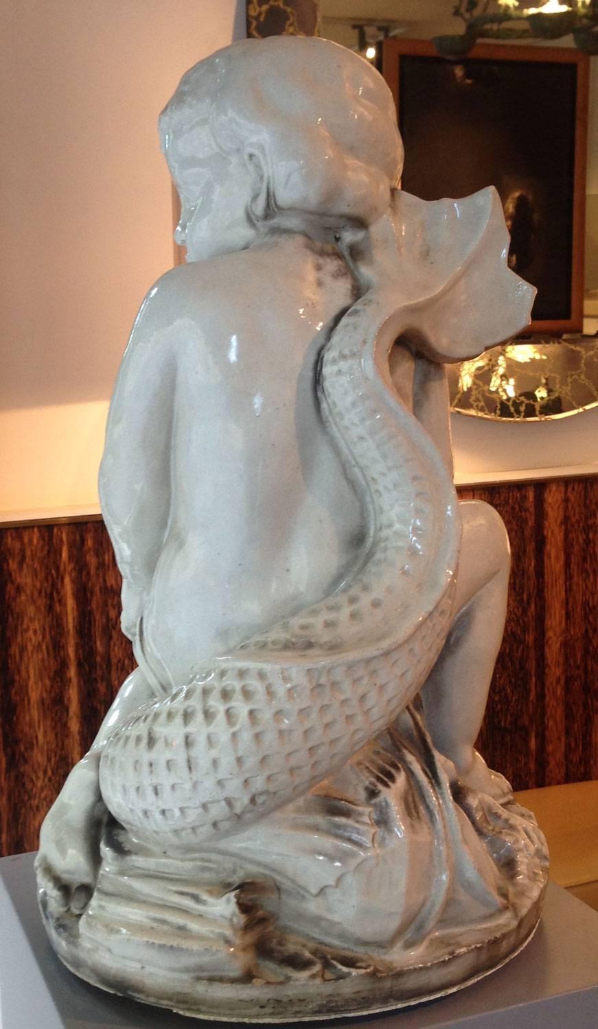 Modern Glazed Ceramic Sculpture 