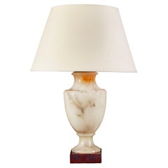 Late 19th Century French Alabaster Lamp in the form of an Urn