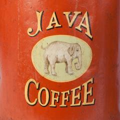 Pair of Early 20th Century Red Coffee Canister Lamps