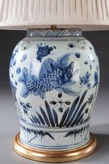 Pair of Blue and White Chinese Vases as Lamps
