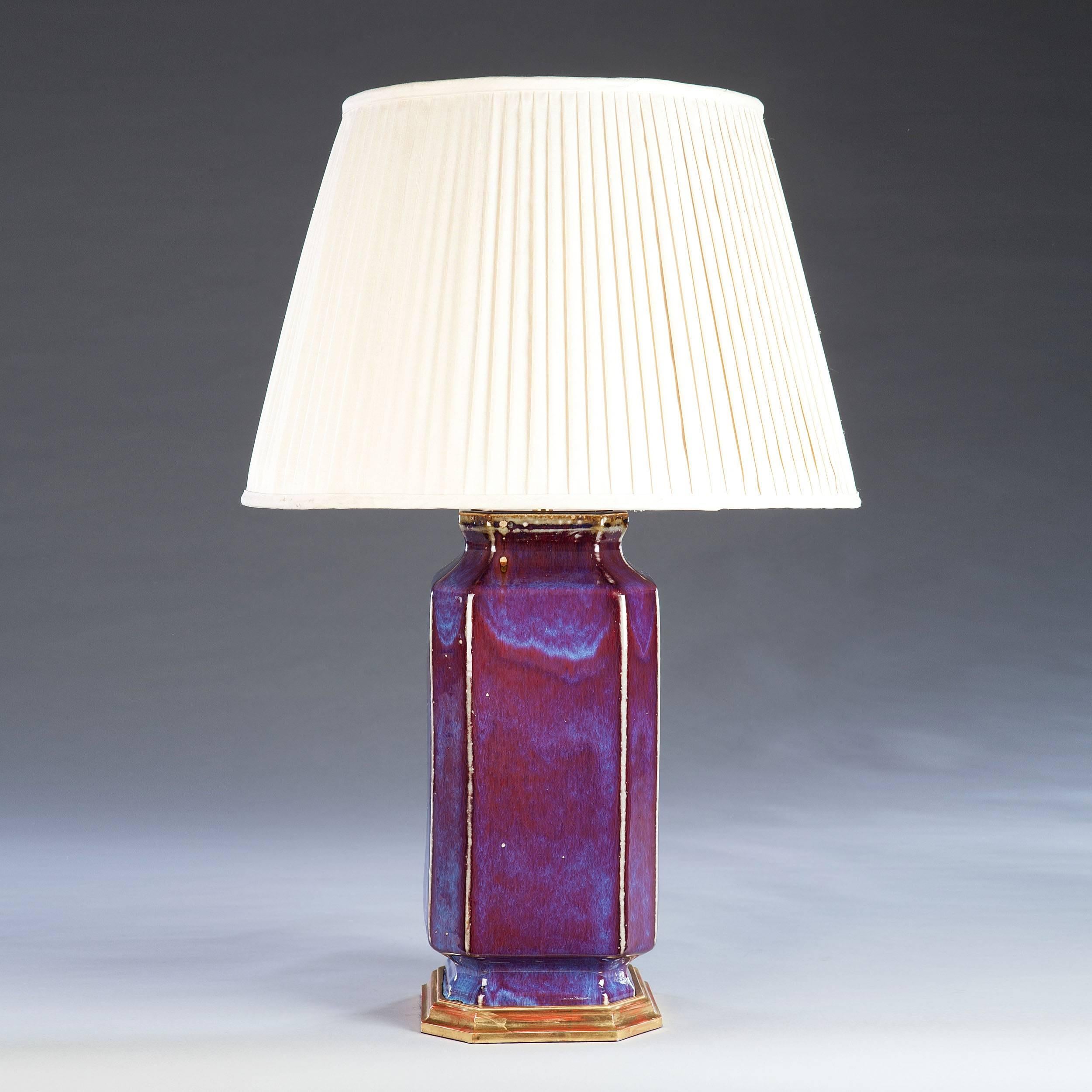 Early 20th Century Flambé Vase as a Lamp In Good Condition In London, GB