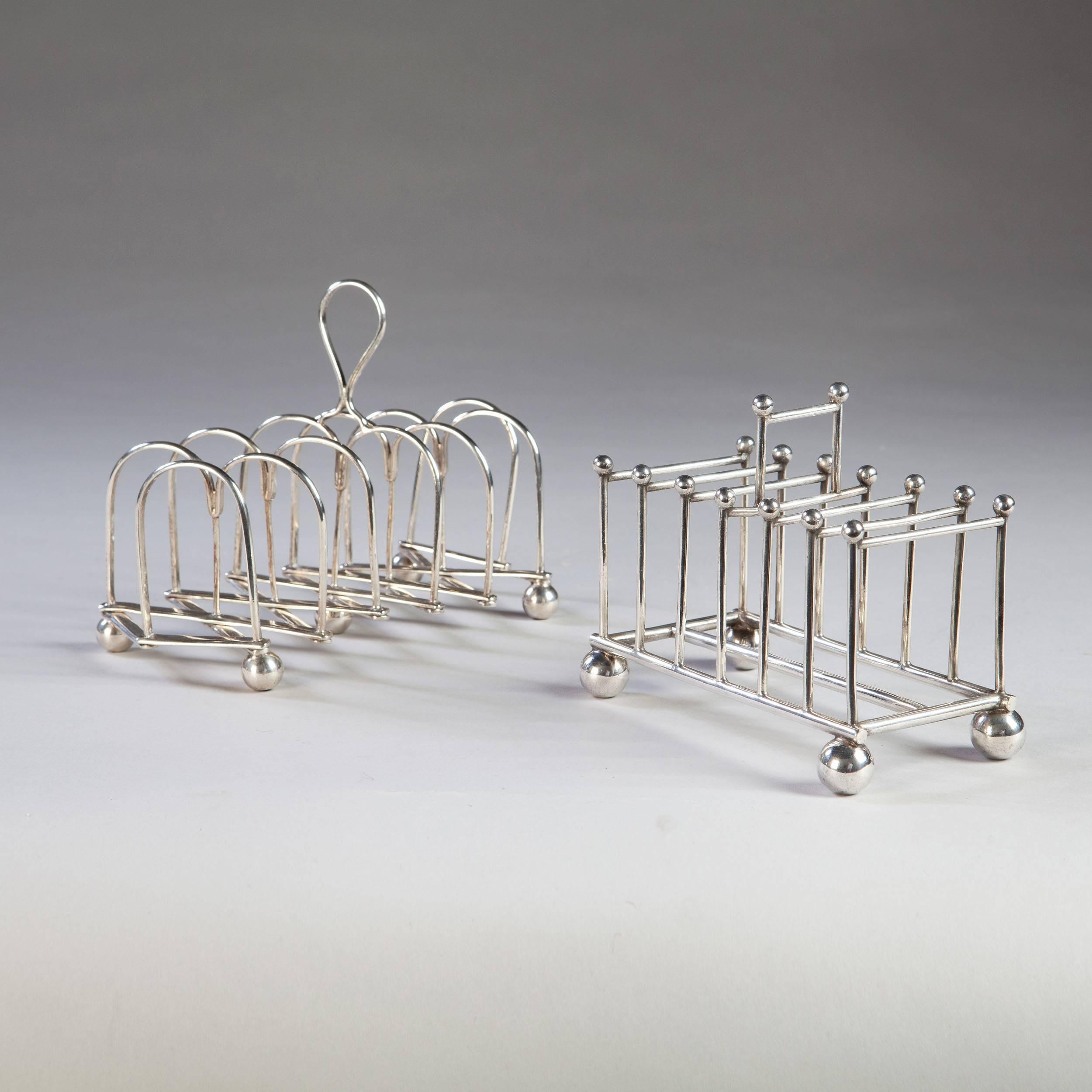 English Silver Plated Toast Rack Attributed to Christopher Dresser