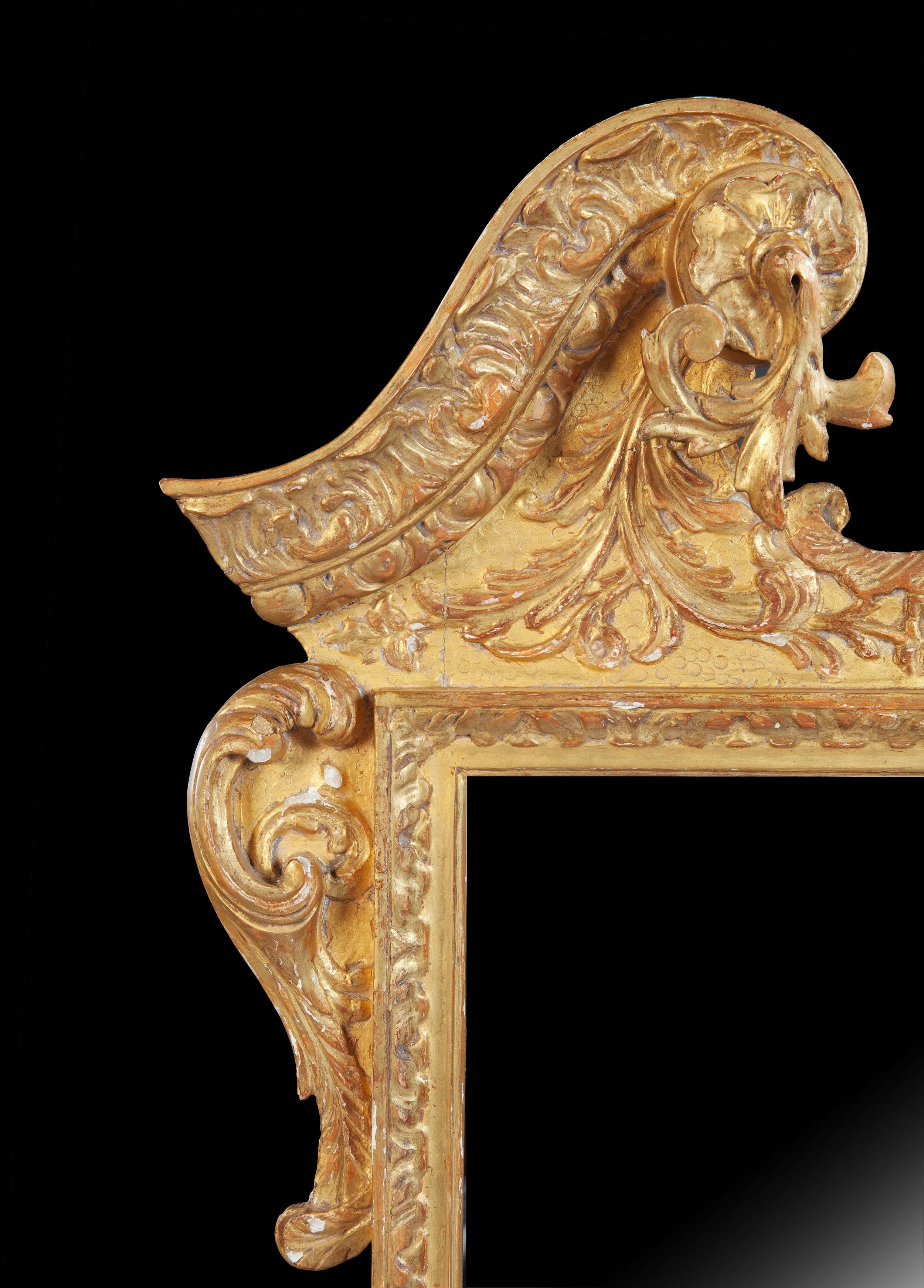 George II Gilt Gesso Mirror In Good Condition In London, GB