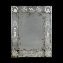 A Pair of Early 20th Century Art Deco Murano Glass Mirrors