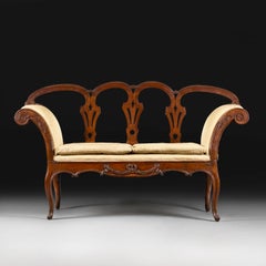 An 18th Century Carved Wood Venetian Hall Seat