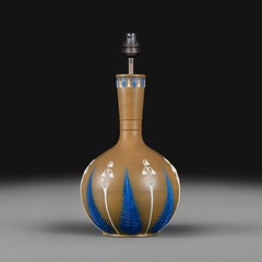 An Aesthetic Movement Jasperware Pottery Vase as a Lamp