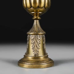 A Large Early 20th Century Edwardian Spiral Brass Table Lamp