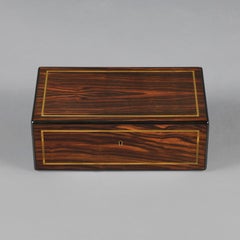 A 20th Century Rosewood and Brass Cigar Humidor Box by Maison Jansen