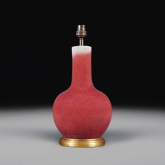 A 19th Century Chinese Sang de Boeuf Red Bottle Vase as a Lamp