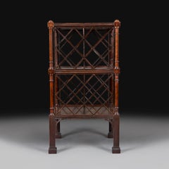 An Edwardian Chippendale Revival Lattice Etagere Table