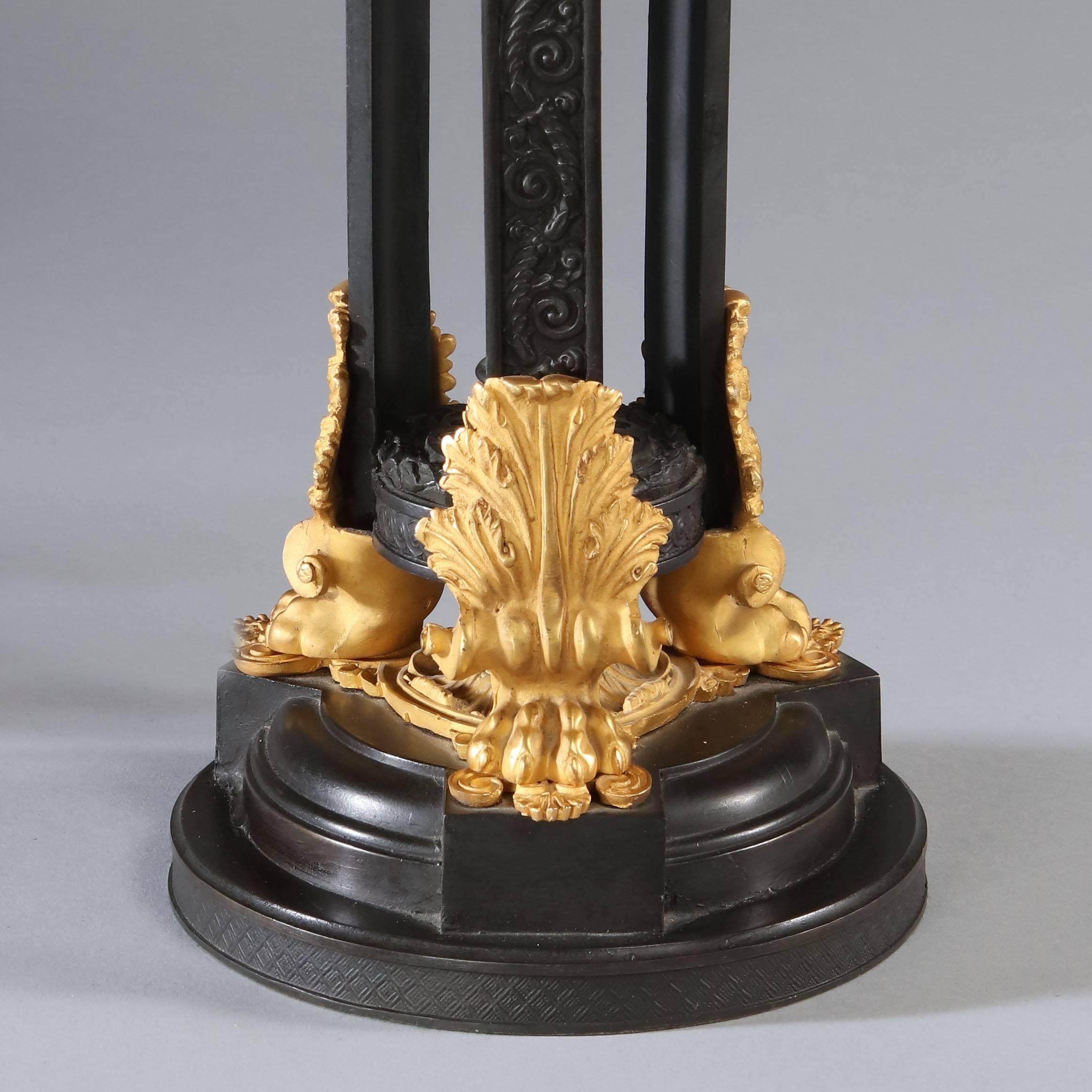 French Pair of Bronze and Ormolu Table Lamps