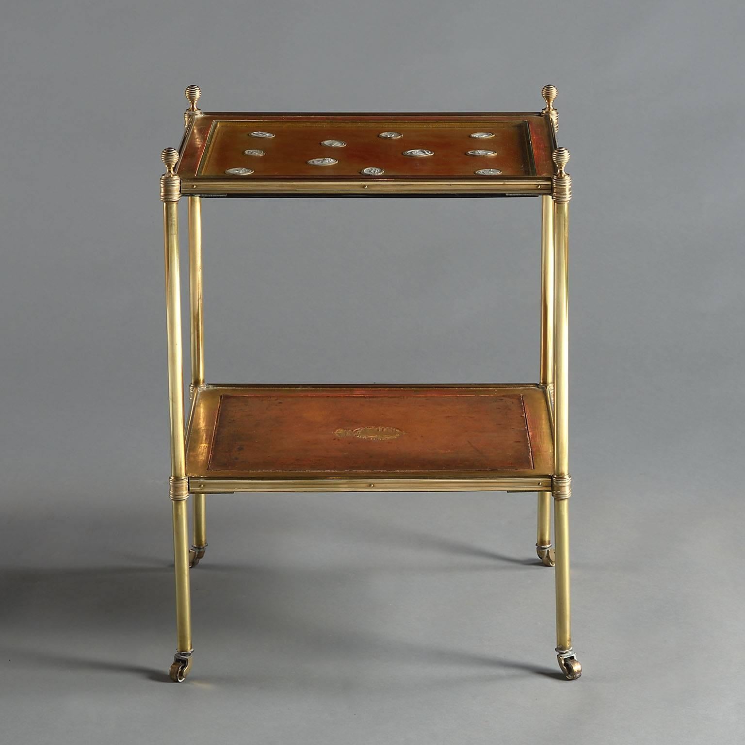 English Fine Pair of Two-Tier Etageres by Mallett