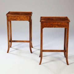 Pair of Walnut Bedside Tables
