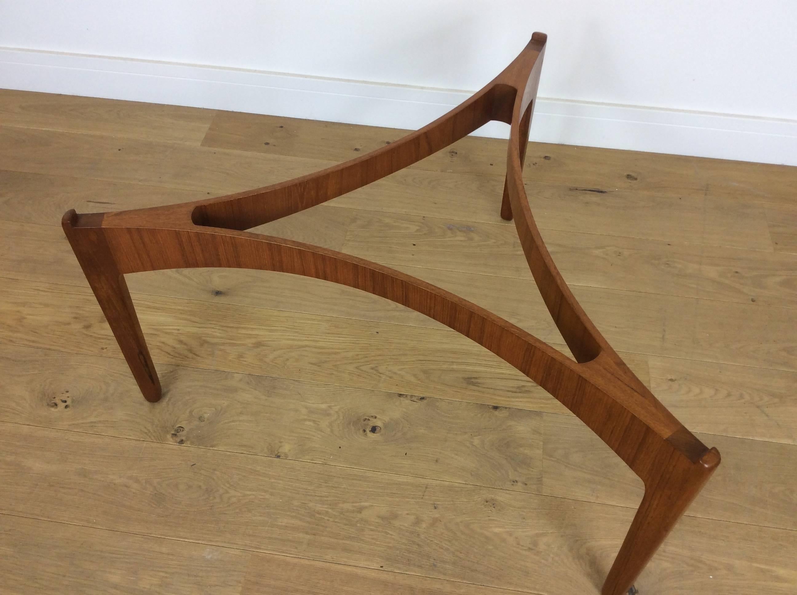 Midcentury Danish Teak and Glass Table by Sven Ellekaer In Excellent Condition In London, GB