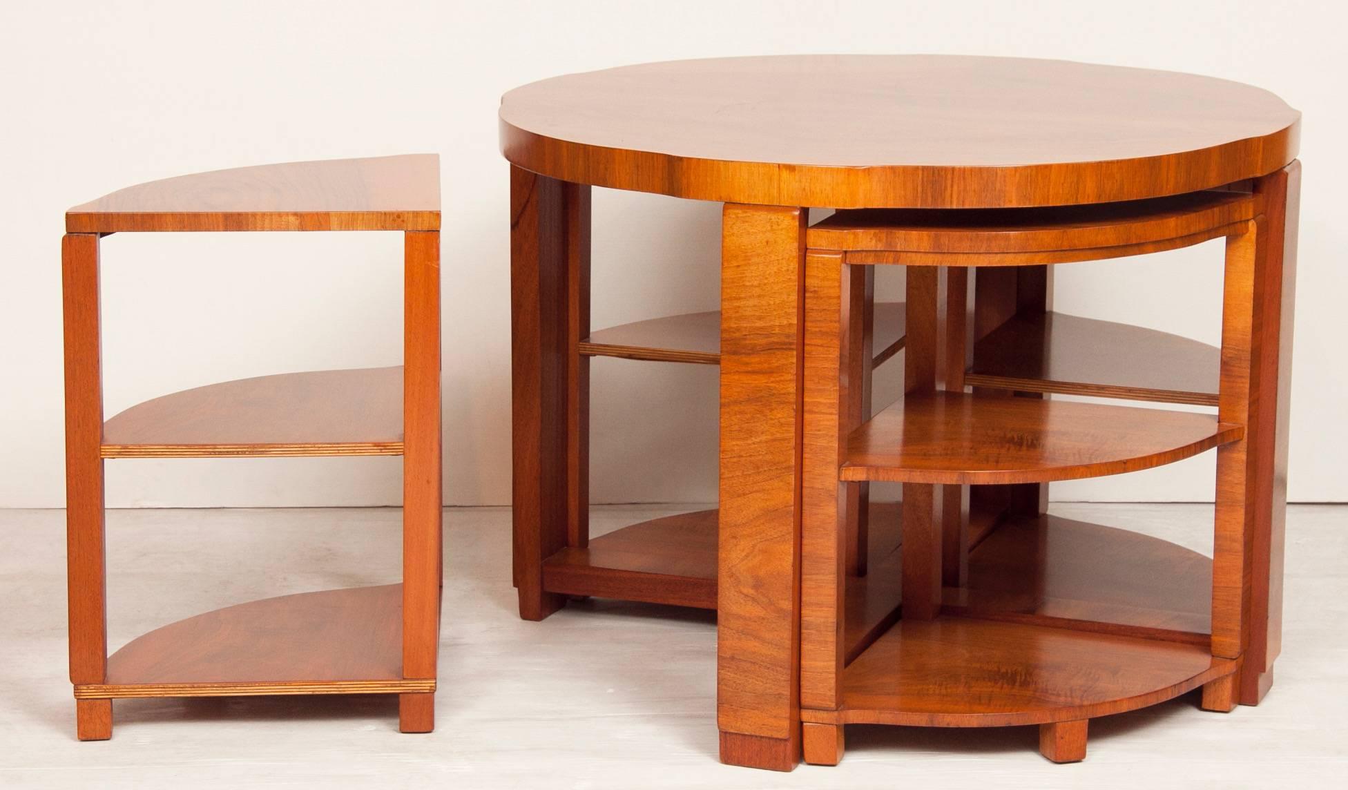 Mid-20th Century Art Deco Nest of Tables by Harry and Lou Epstein