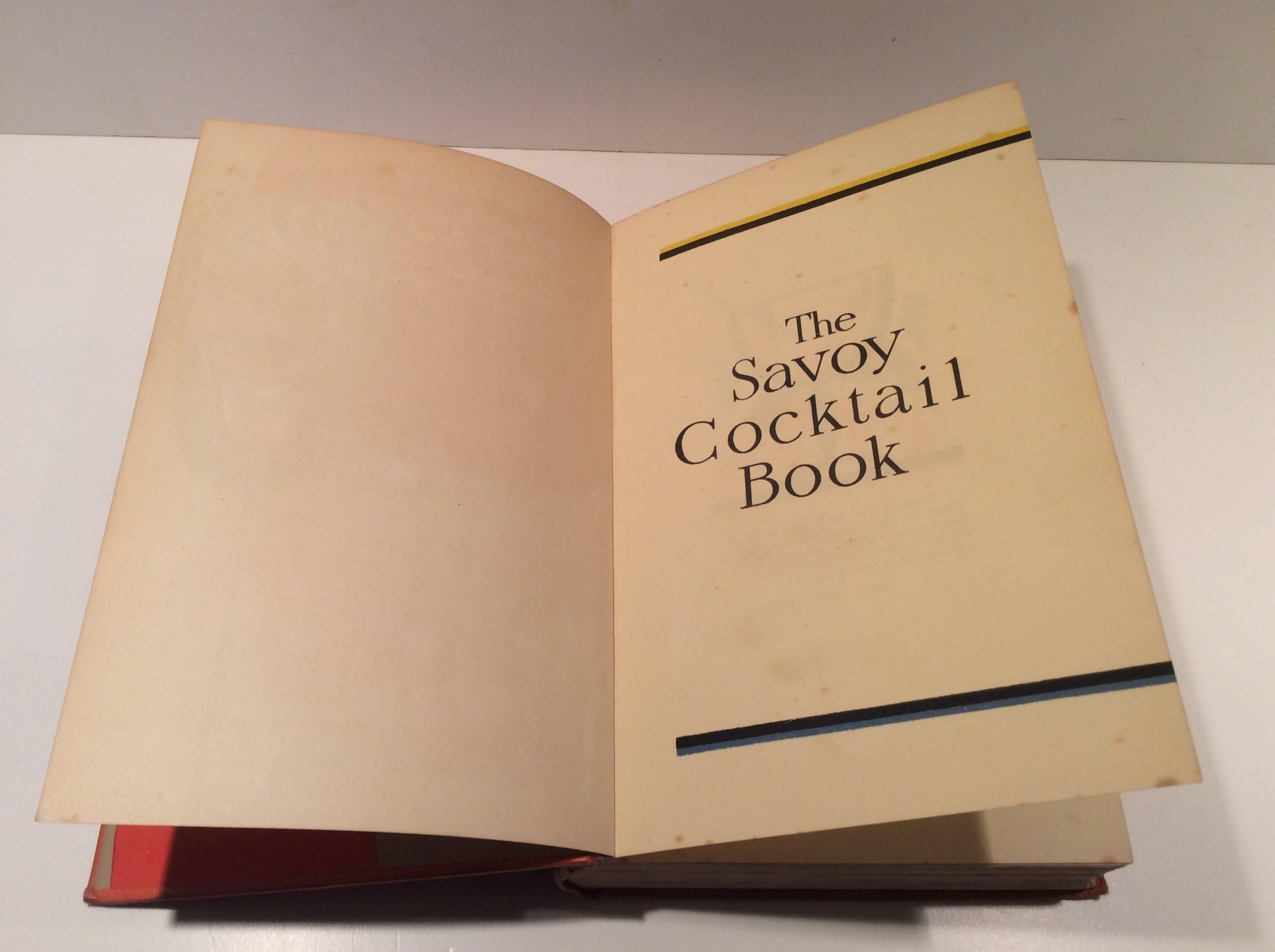 English Art Deco Savoy Cocktail Book Very Rare