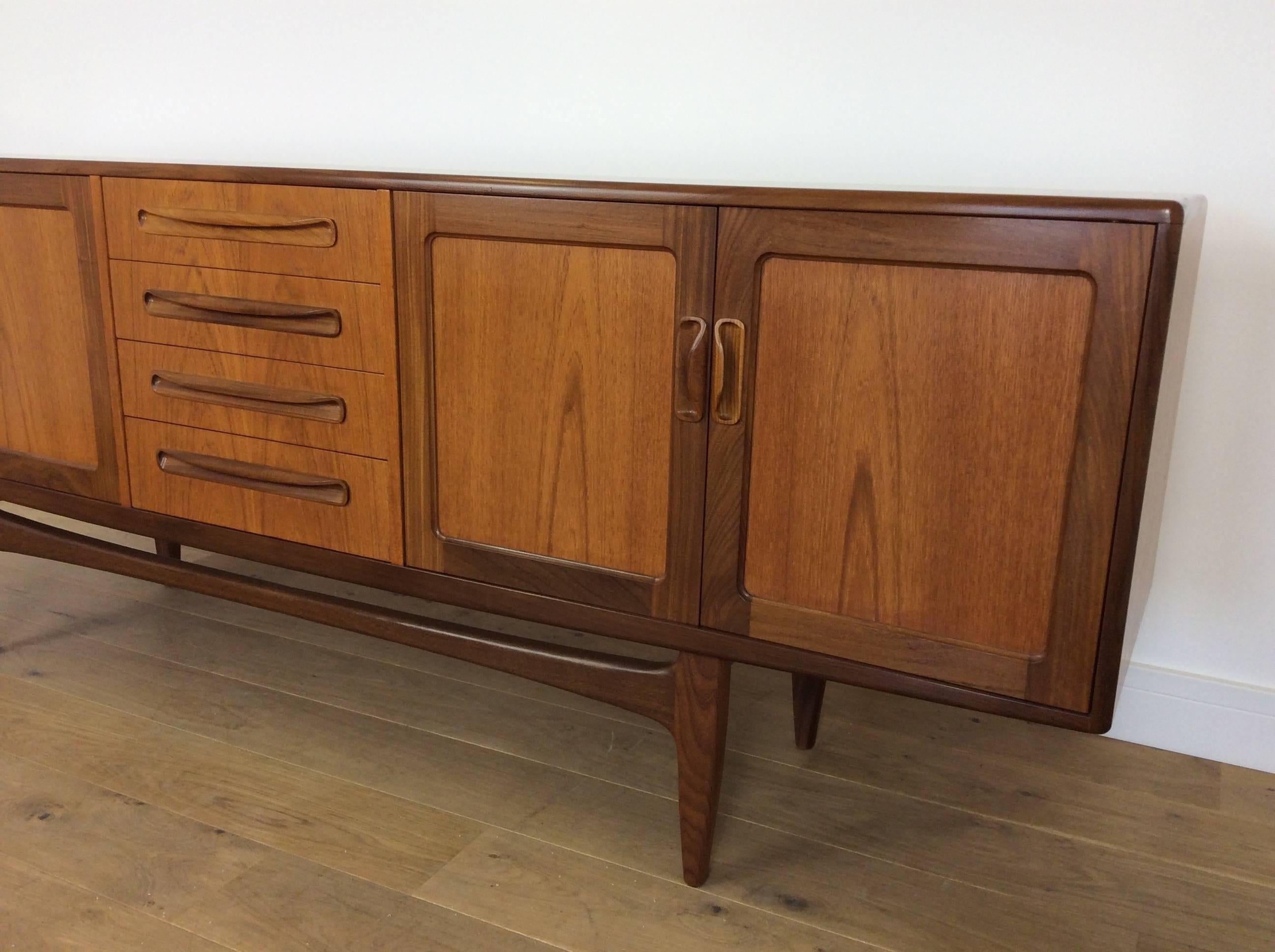 English Midcentury Sideboard Credenza by V B Wilkins