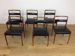 Midcentury Rosewood Dining Chairs, Set of Six