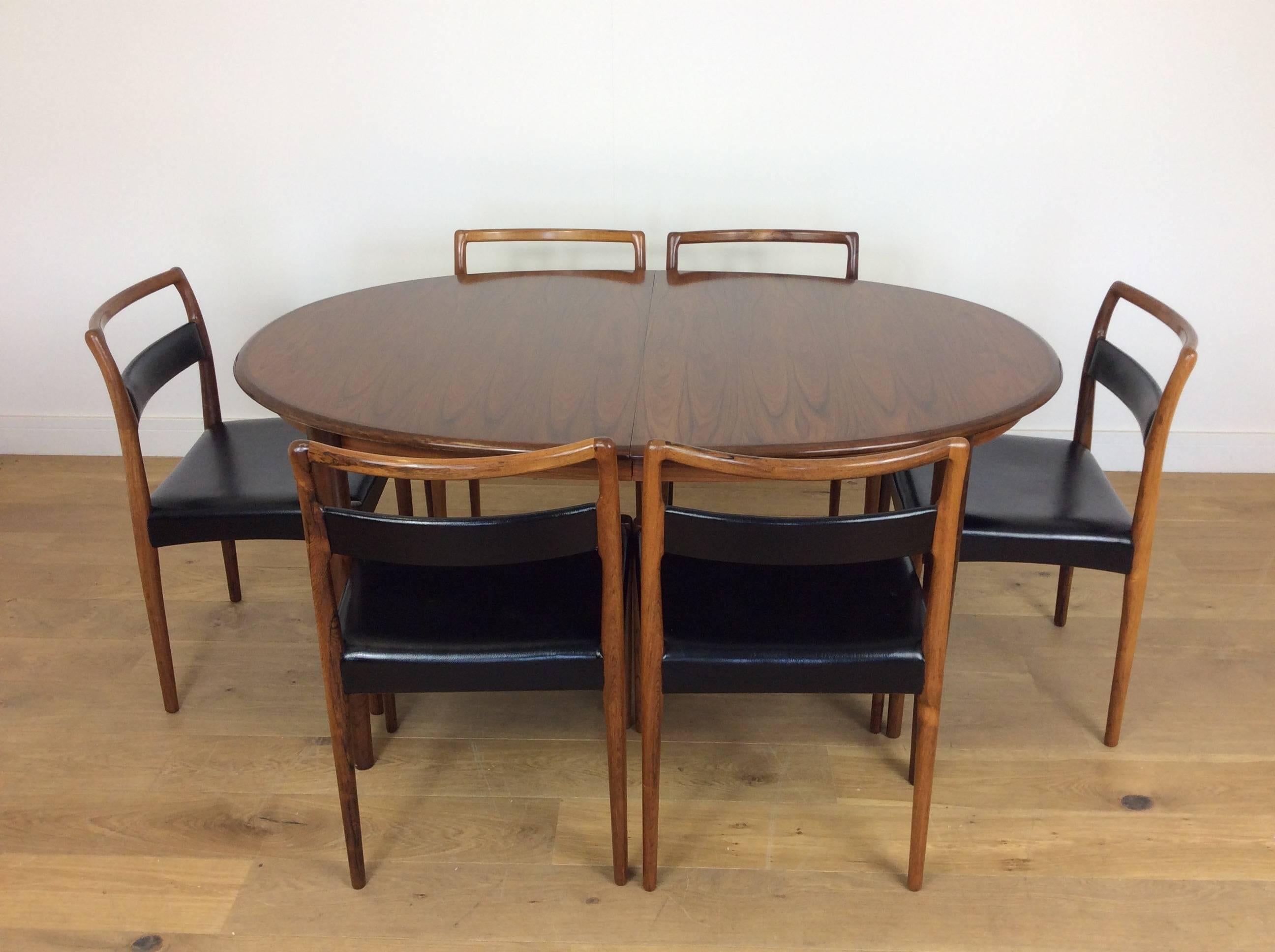 Mid-Century Modern Midcentury Dining Table and Six Chairs