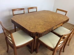 Art Deco Dining Table and Six Chairs