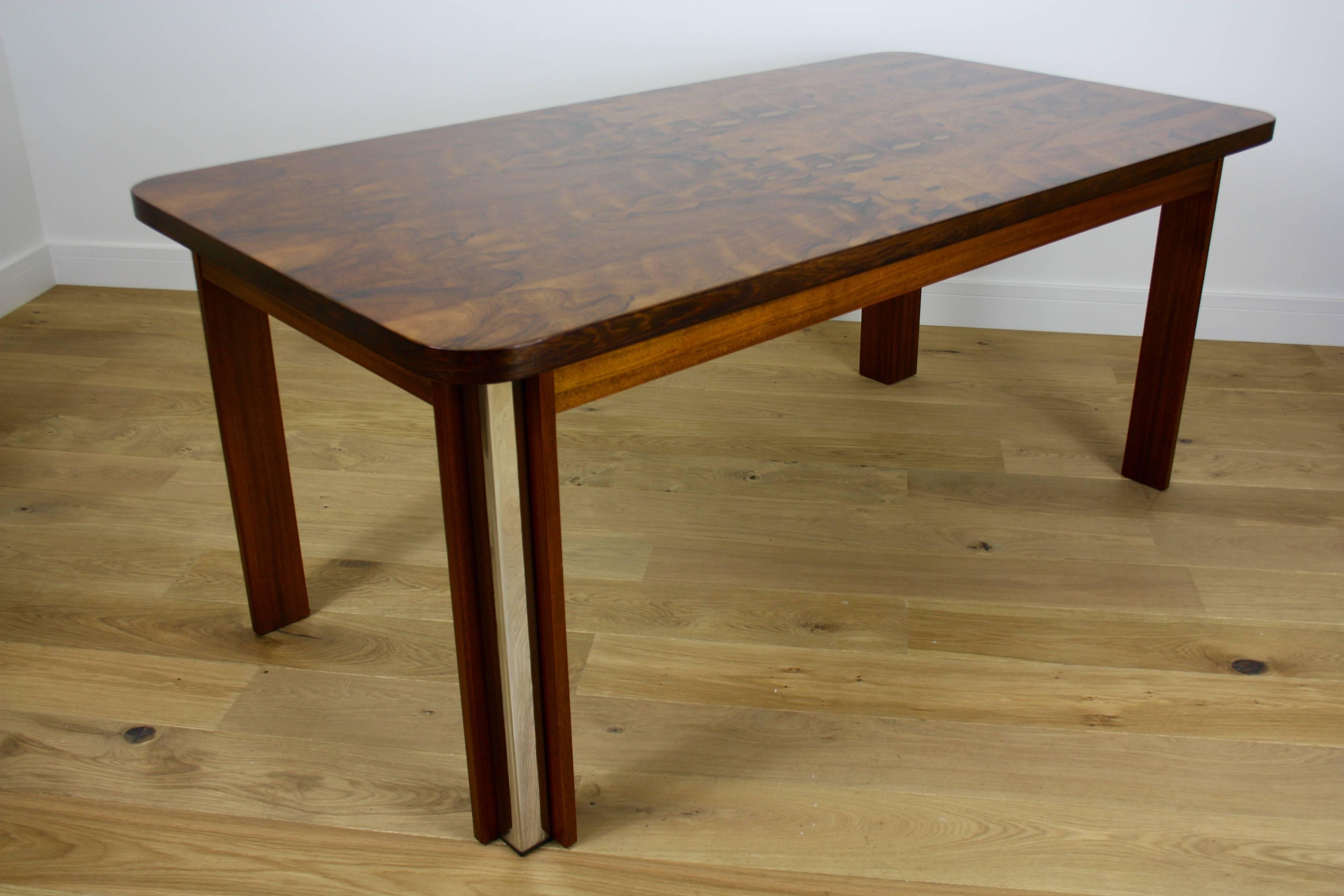 20th Century MID TWENTIETH CENTURY DESIGN ROSEWOOD DINING TABLE And CHAIRS