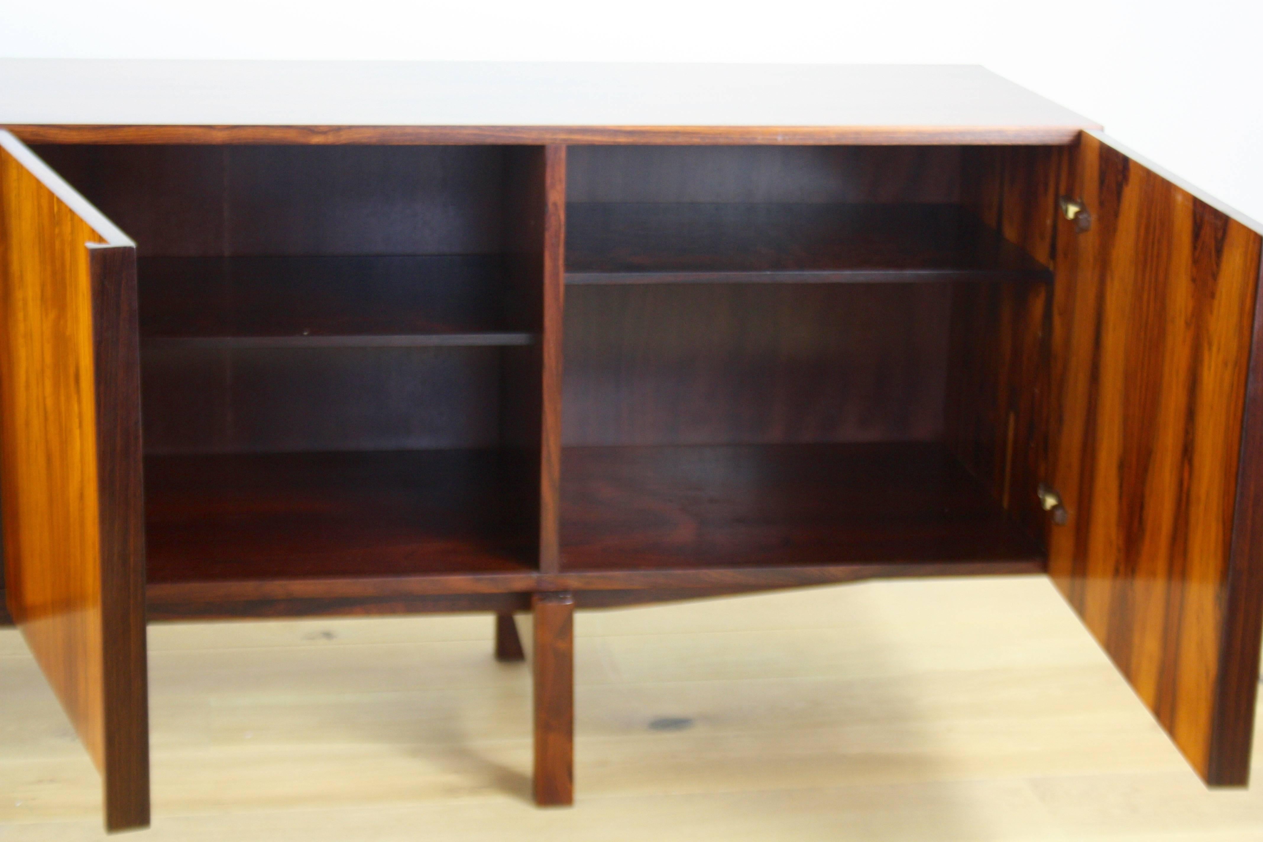 20th Century Ib Kofod Larsen Rare Long Rosewood Sideboard Credenza