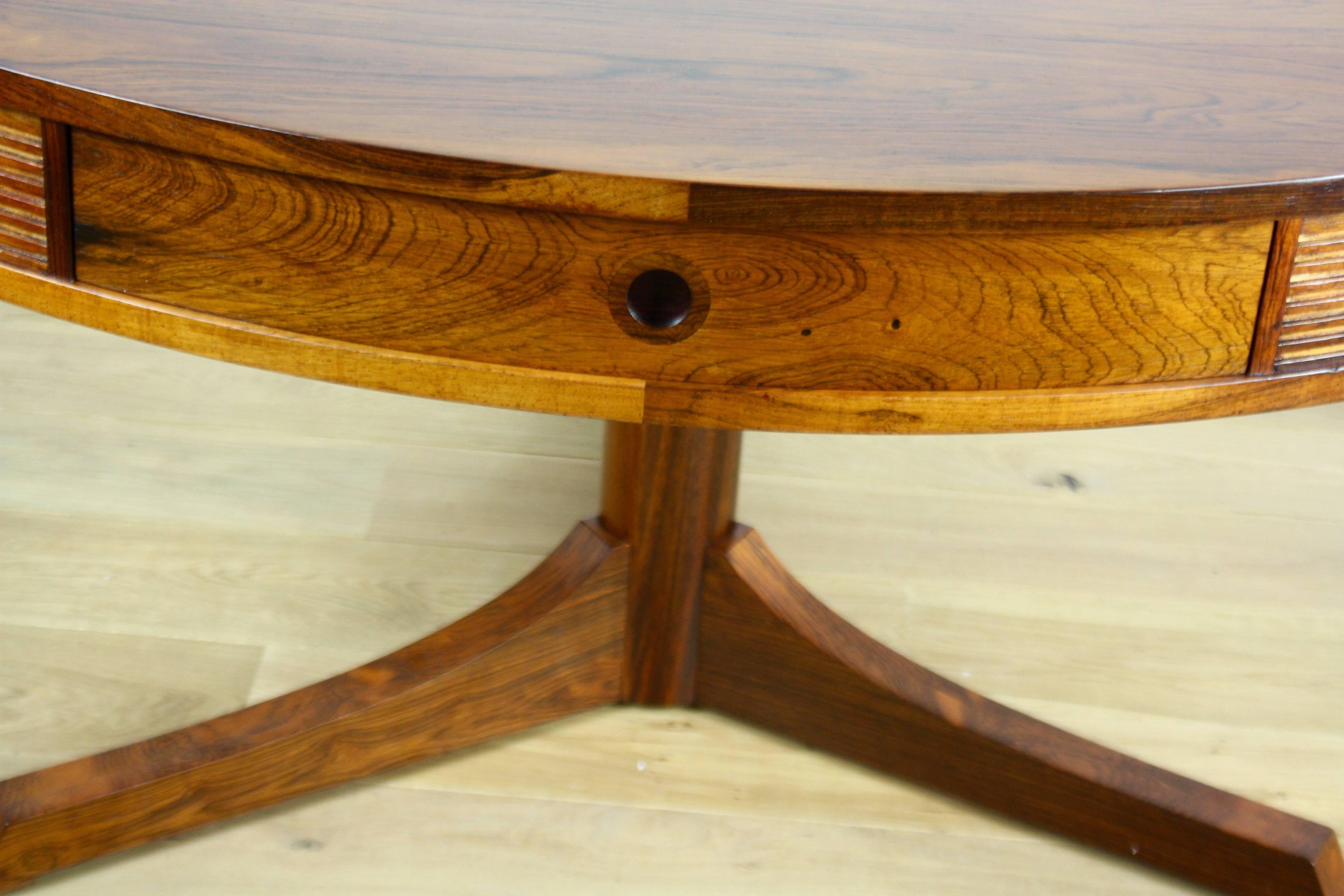 Mid-Century Modern Robert Heritage Rosewood Drum Table