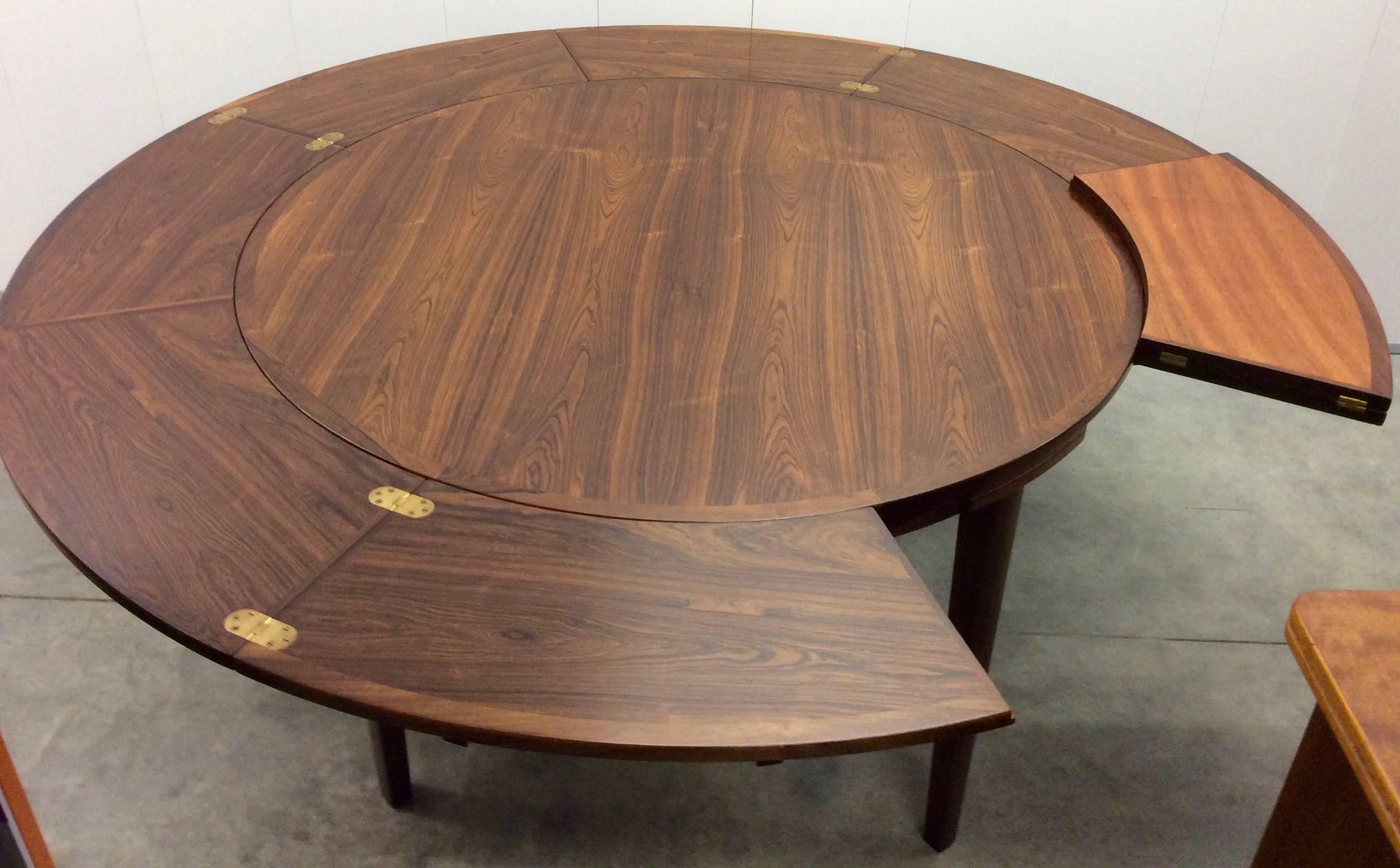 Dyrlund Rosewood Lotus Flip Flap Dining Table 1