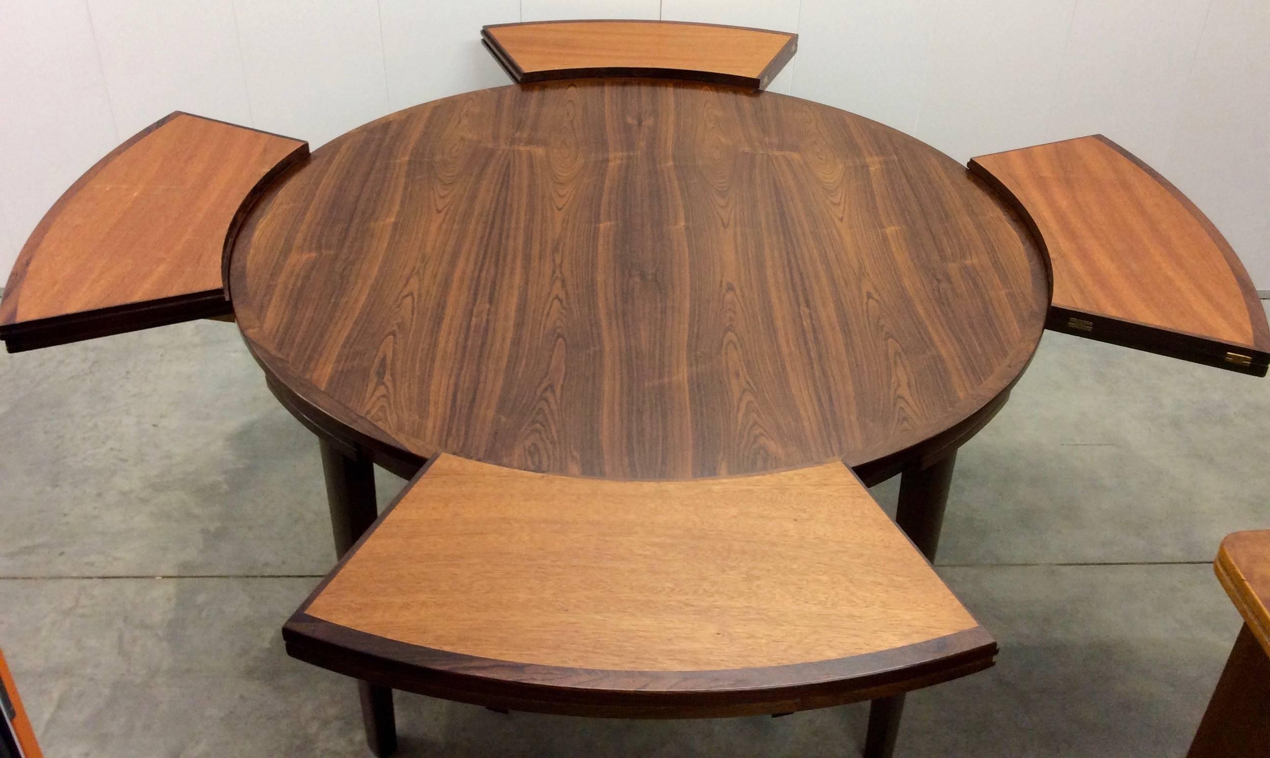 Dyrlund Rosewood Lotus Flip Flap Dining Table 2