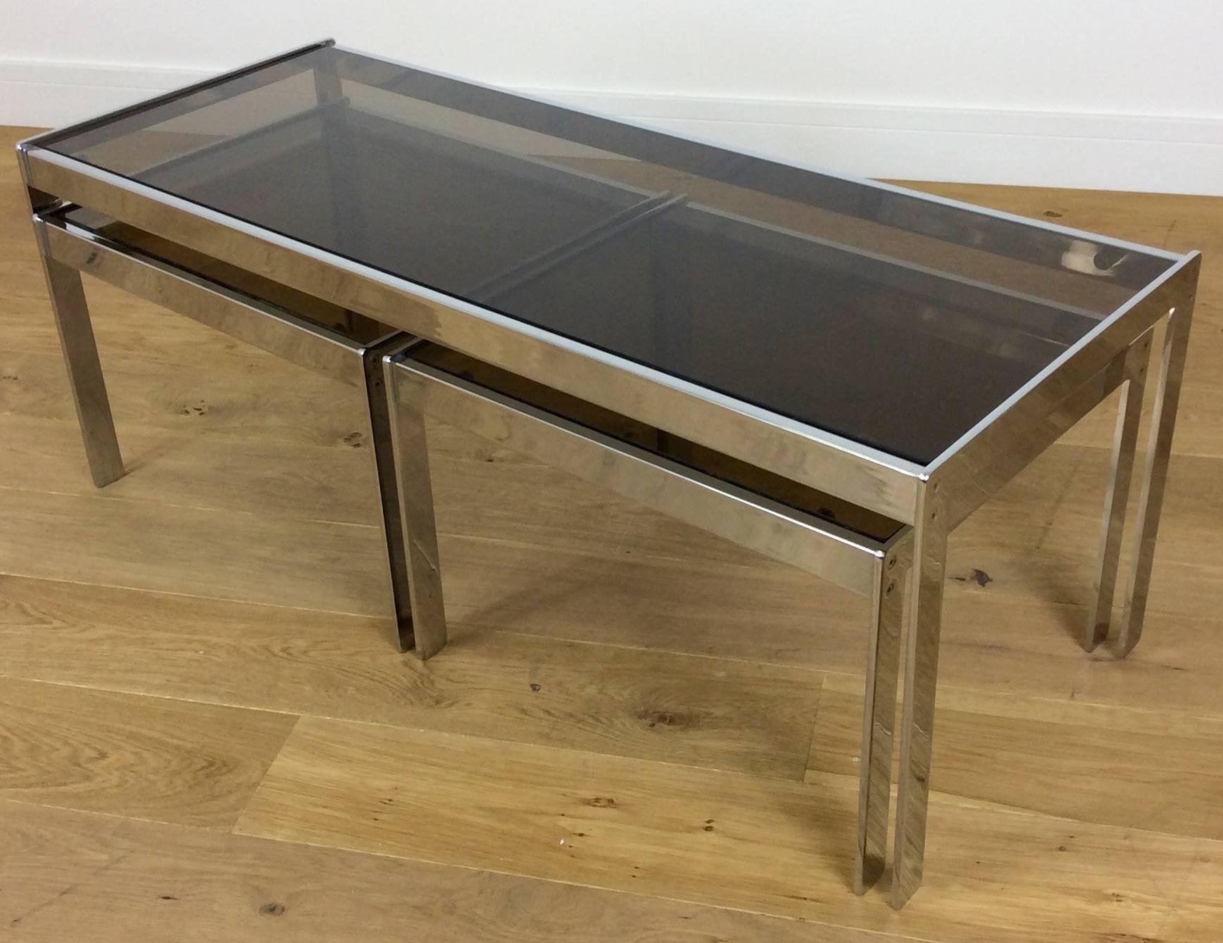 Mid-Century Modern Merrow Associates Nest of Tables Designed by Richard Young