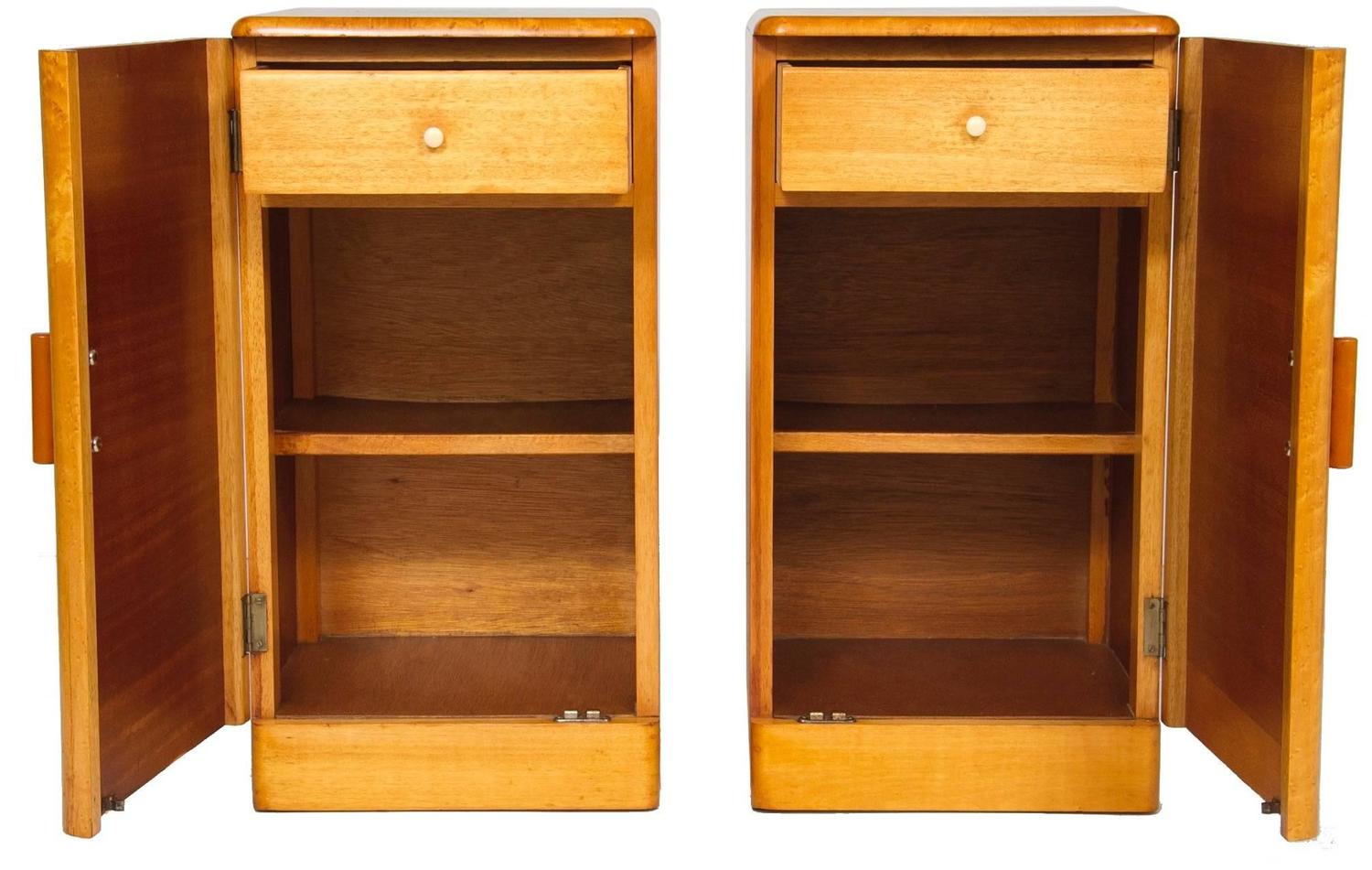 Pair of Art Deco Bedside Nightstands For Sale at 1stdibs
