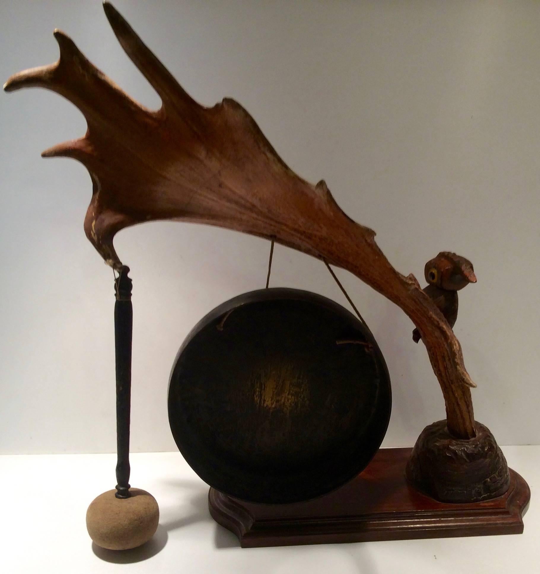 Art Deco YZ Nut Bird Dinner Gong In Fair Condition In London, GB